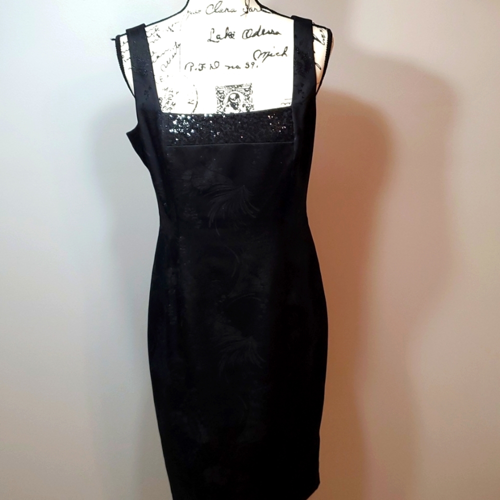 Evan Picone Black Cocktail Dress Sz 10P